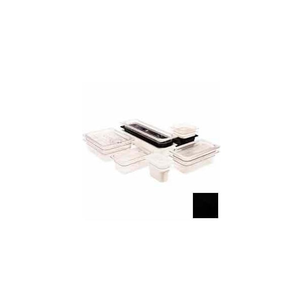 Cambro - Camwear Food Pan, 1/2 Size Long, 4" Deep, Polycarbonate, Black, NSF